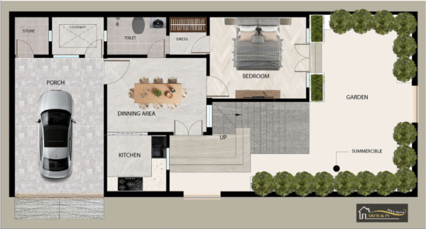 Residential Plan - 55'-0''X25'-0''
